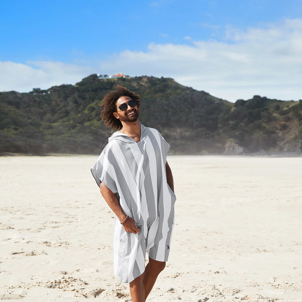 Poncho - Quick Dry Hooded Towel - Goa Grey