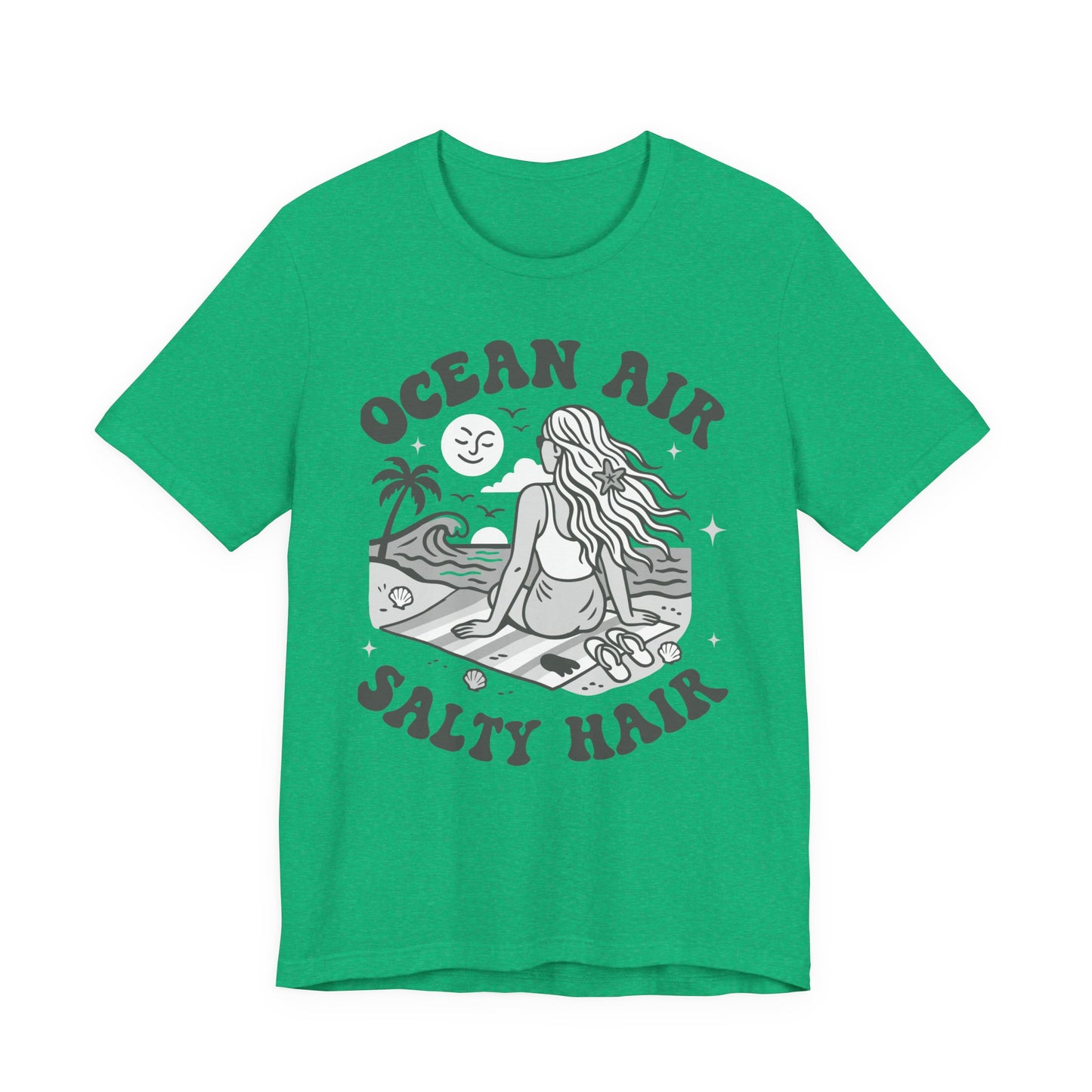 Ocean Air Salty Hair White–Unisex Jersey Short Sleeve Tee–EXPRESS DELIVERY*