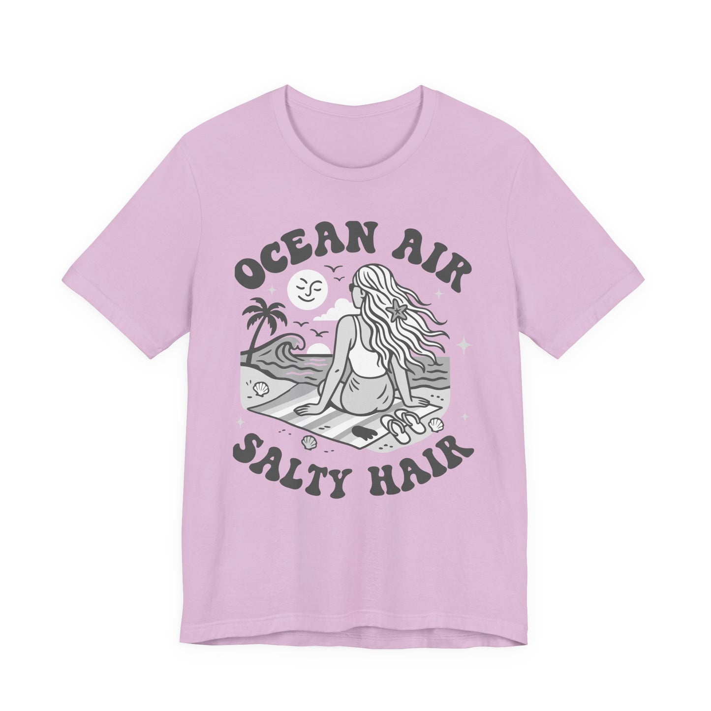 Ocean Air Salty Hair White–Unisex Jersey Short Sleeve Tee–EXPRESS DELIVERY*