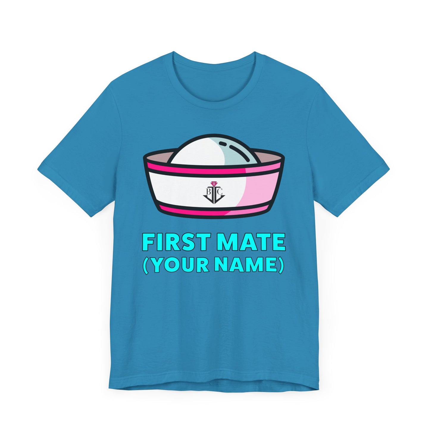 First Mate (Your Name) Custom–Unisex Lightweight Fashion Tee–EXPRESS DELIVERY*