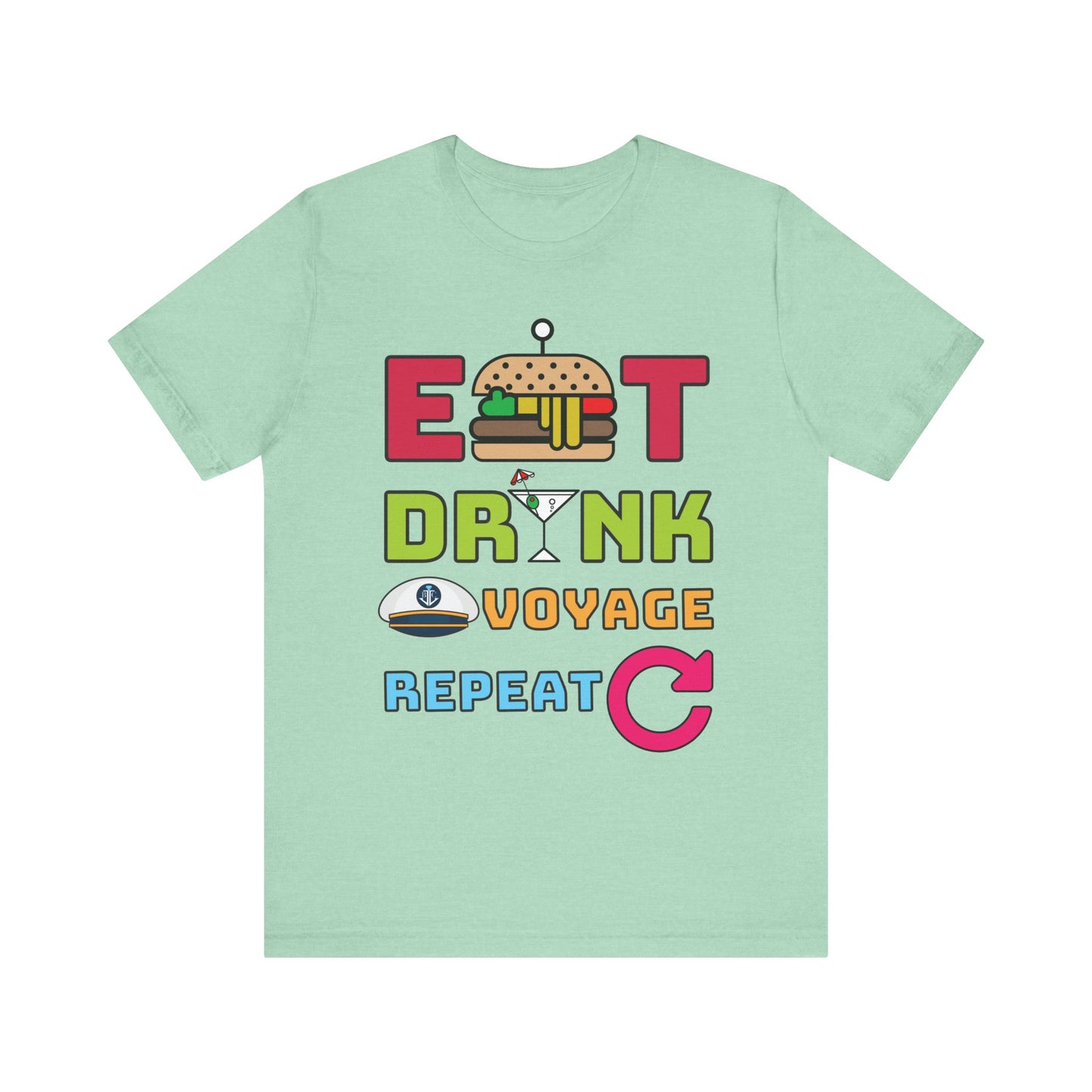 Eat Drink Voyage Repeat AR-Unisex Jersey Short Sleeve Tee–EXPRESS DELIVERY*