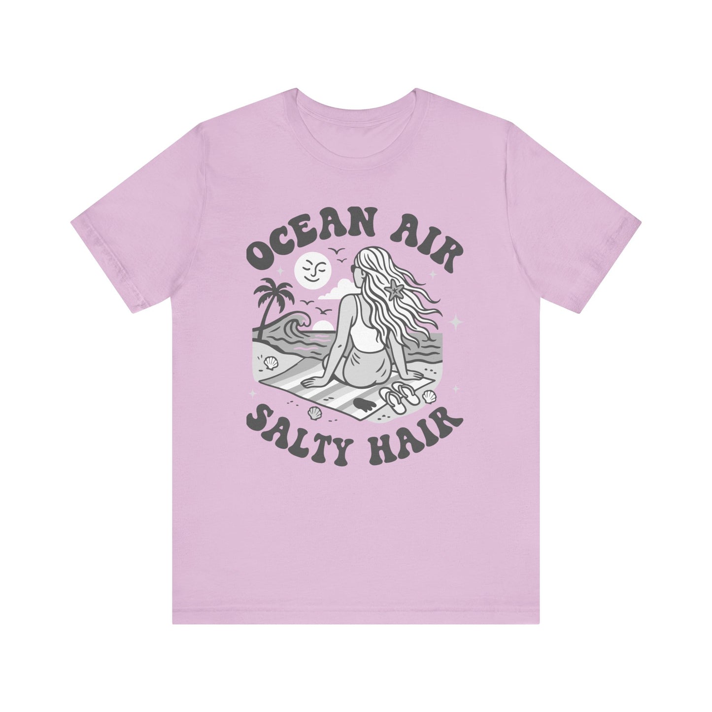 Ocean Air Salty Hair White–Unisex Jersey Short Sleeve Tee–EXPRESS DELIVERY*