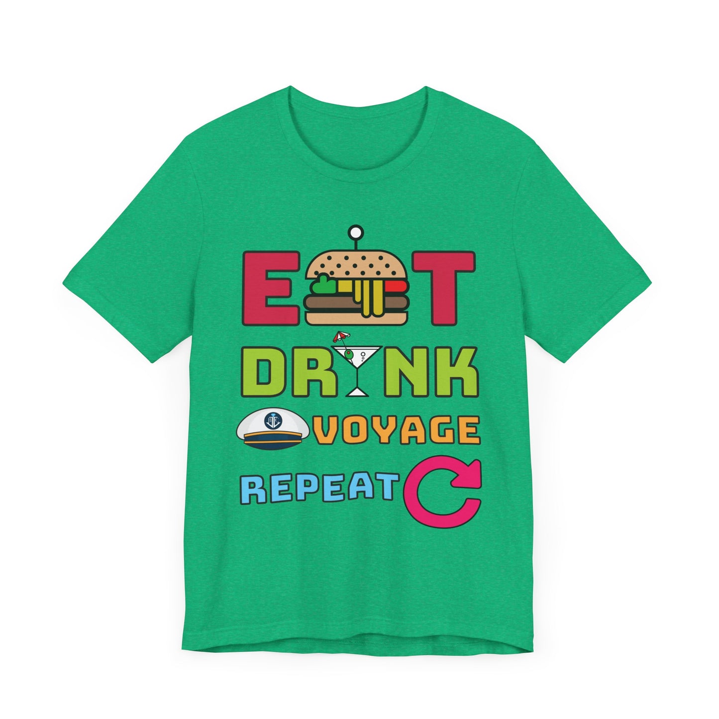 Eat Drink Voyage Repeat AR-Unisex Jersey Short Sleeve Tee–EXPRESS DELIVERY*