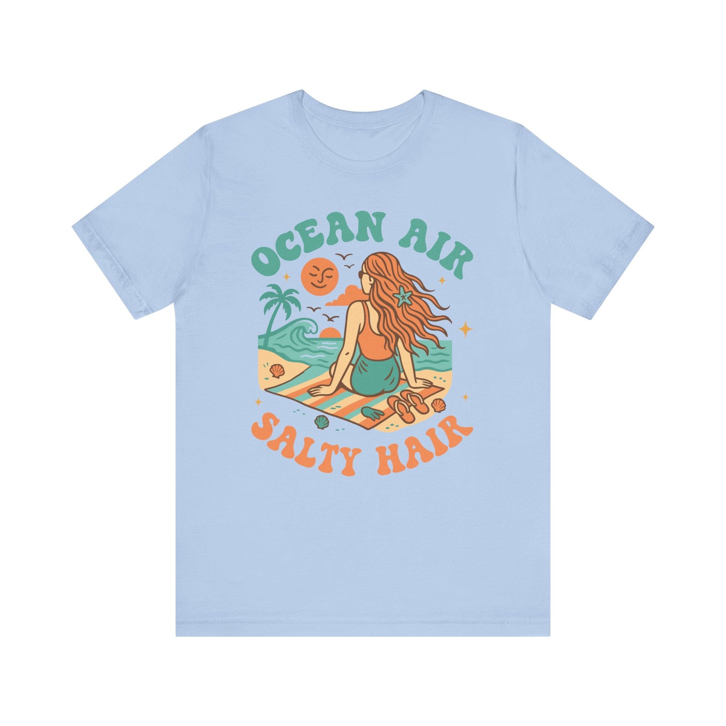 Ocean Air Salty Hair–Unisex Jersey Short Sleeve Tee–EXPRESS DELIVERY*
