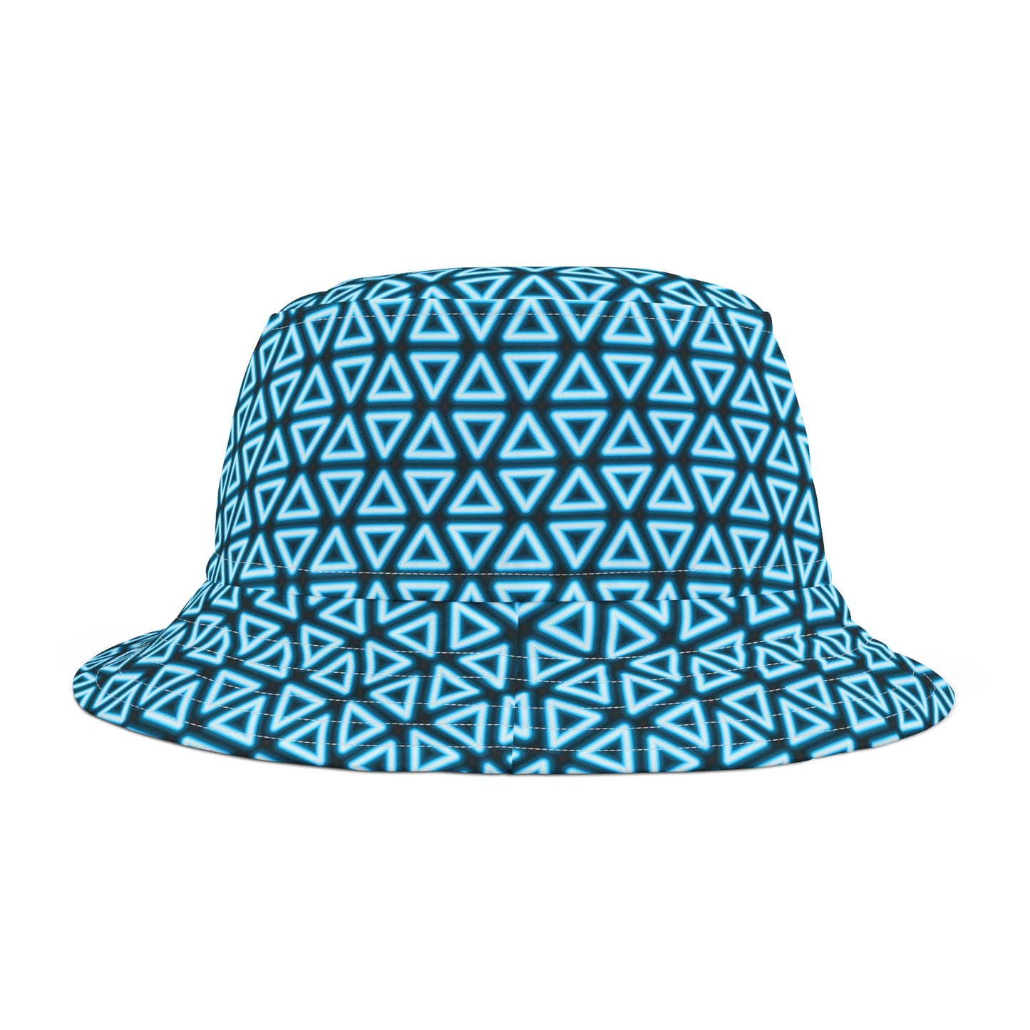 Neon Triangle Pattern–Bucket Hat (AOP)