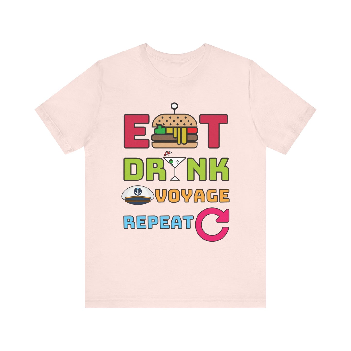Eat Drink Voyage Repeat AR-Unisex Jersey Short Sleeve Tee–EXPRESS DELIVERY*