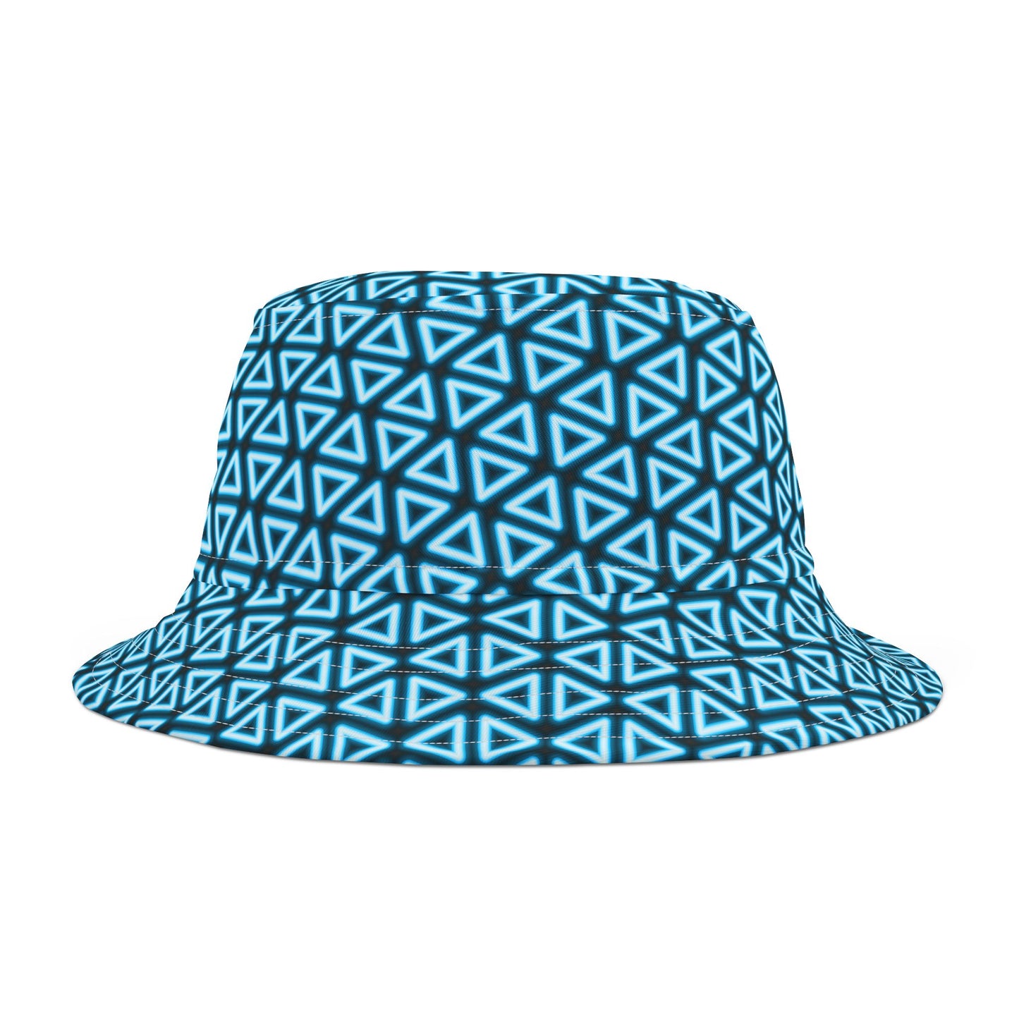 Neon Triangle Pattern–Bucket Hat (AOP)
