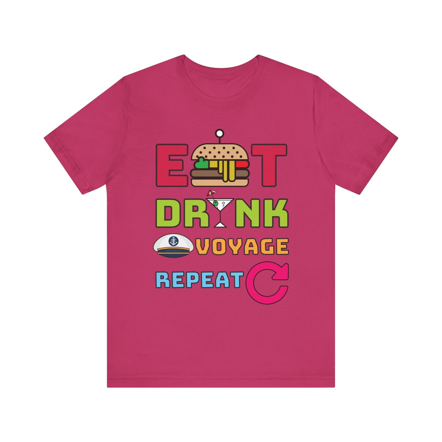 Eat Drink Voyage Repeat AR-Unisex Jersey Short Sleeve Tee–EXPRESS DELIVERY*