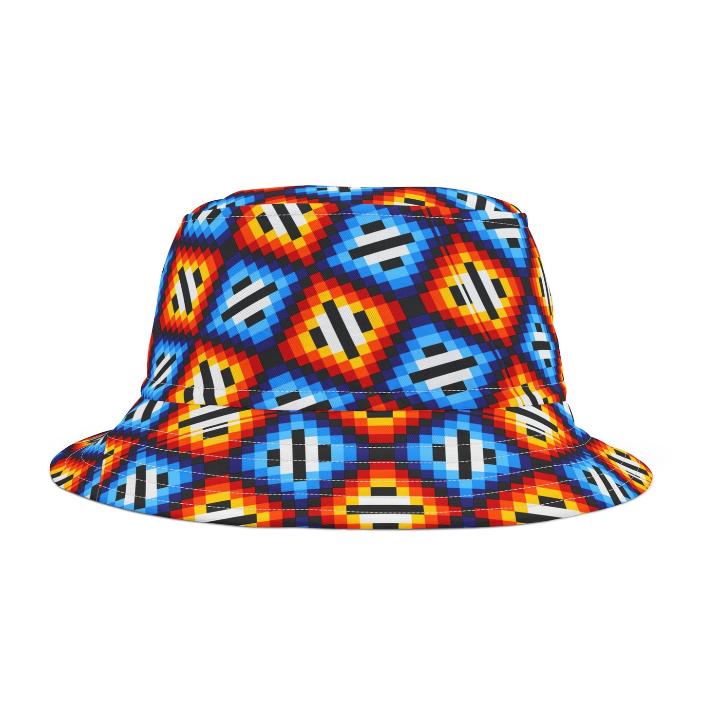 Orange & Blue Triangles–Bucket Hat (AOP)
