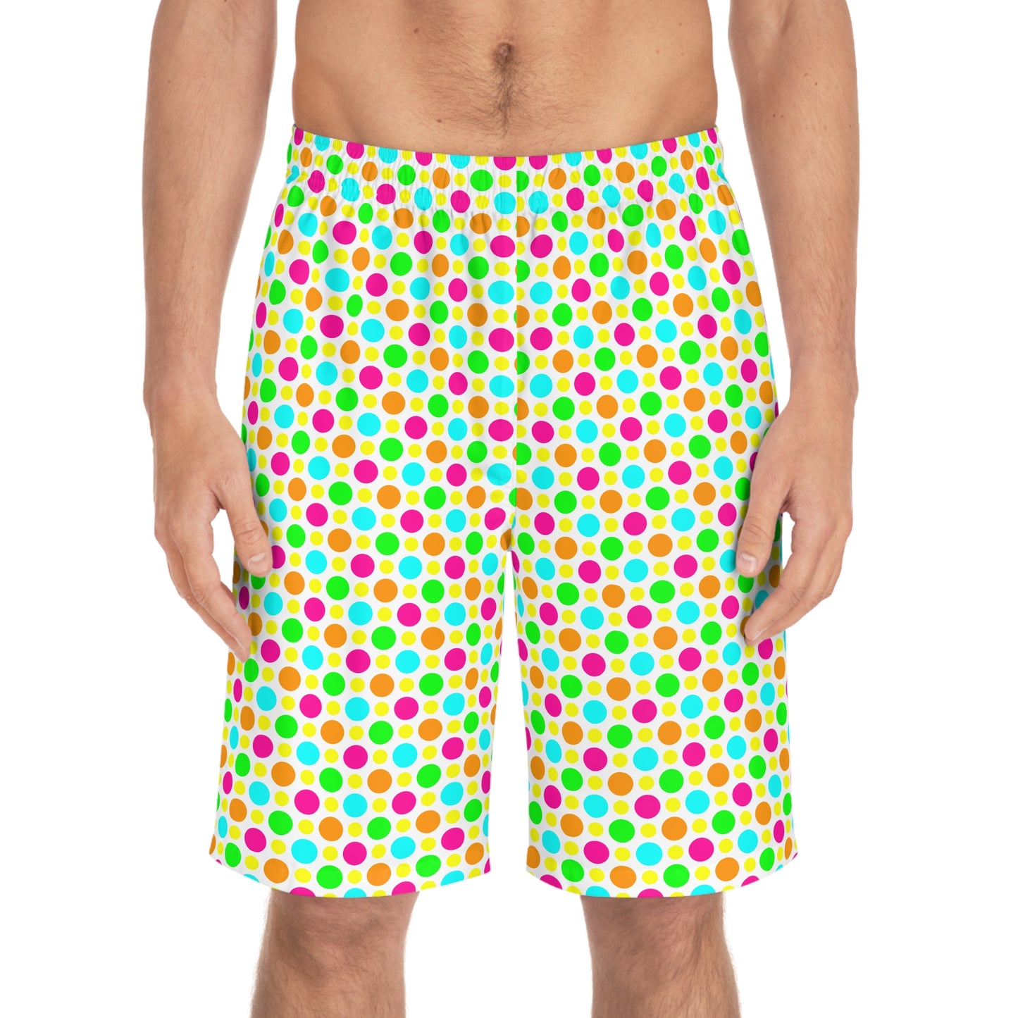 Tropical Circle Pattern–Men's Board Shorts (AOP)