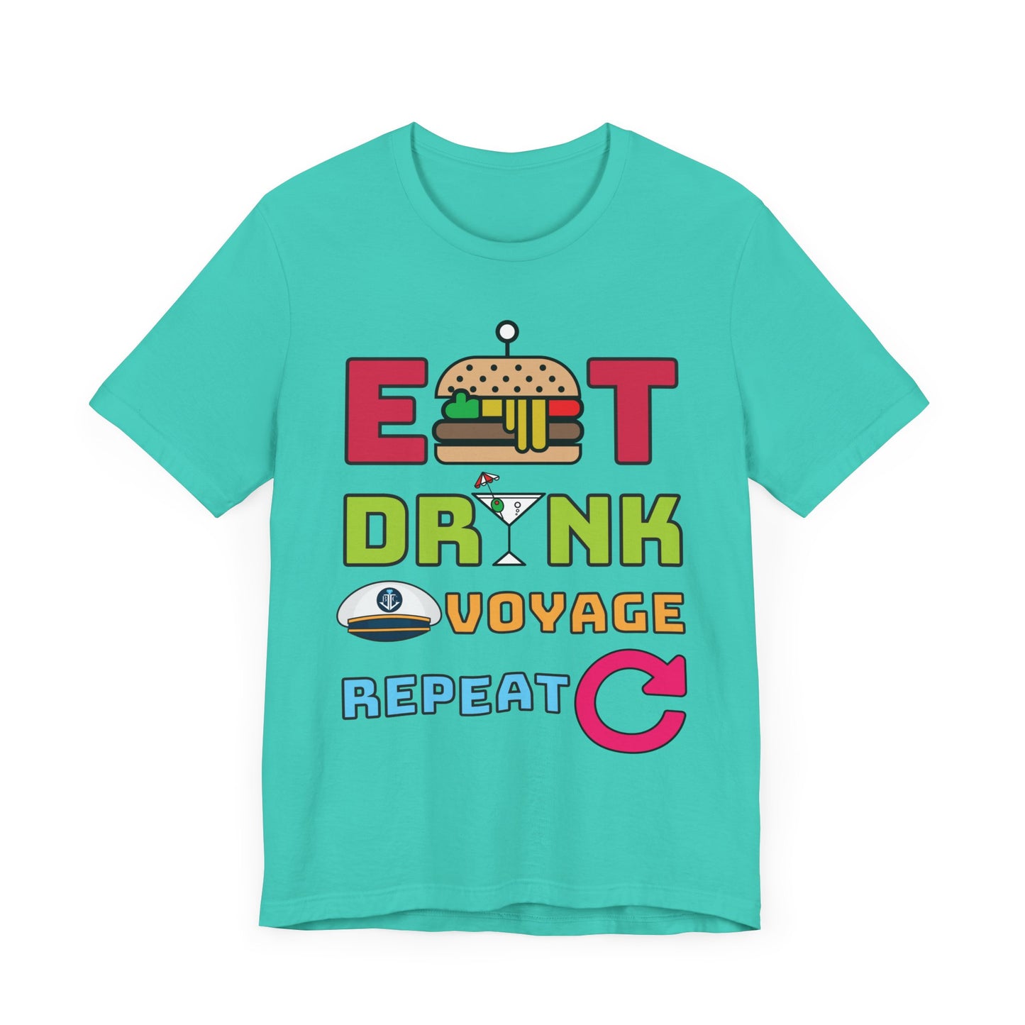 Eat Drink Voyage Repeat AR-Unisex Jersey Short Sleeve Tee–EXPRESS DELIVERY*