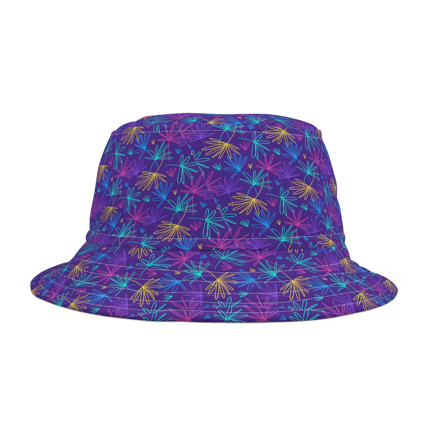 Neon Palms–Bucket Hat (AOP)