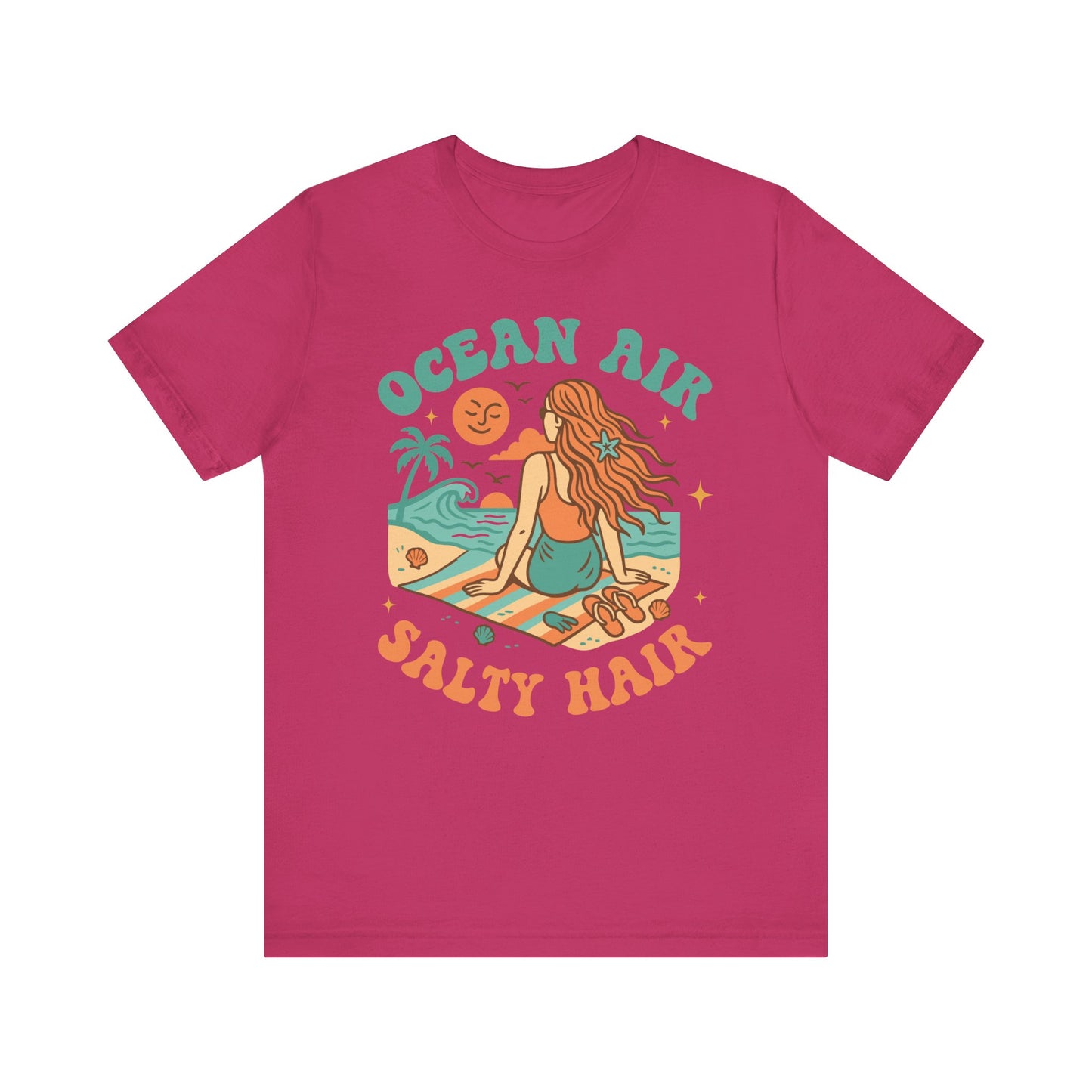 Ocean Air Salty Hair–Unisex Jersey Short Sleeve Tee–EXPRESS DELIVERY*