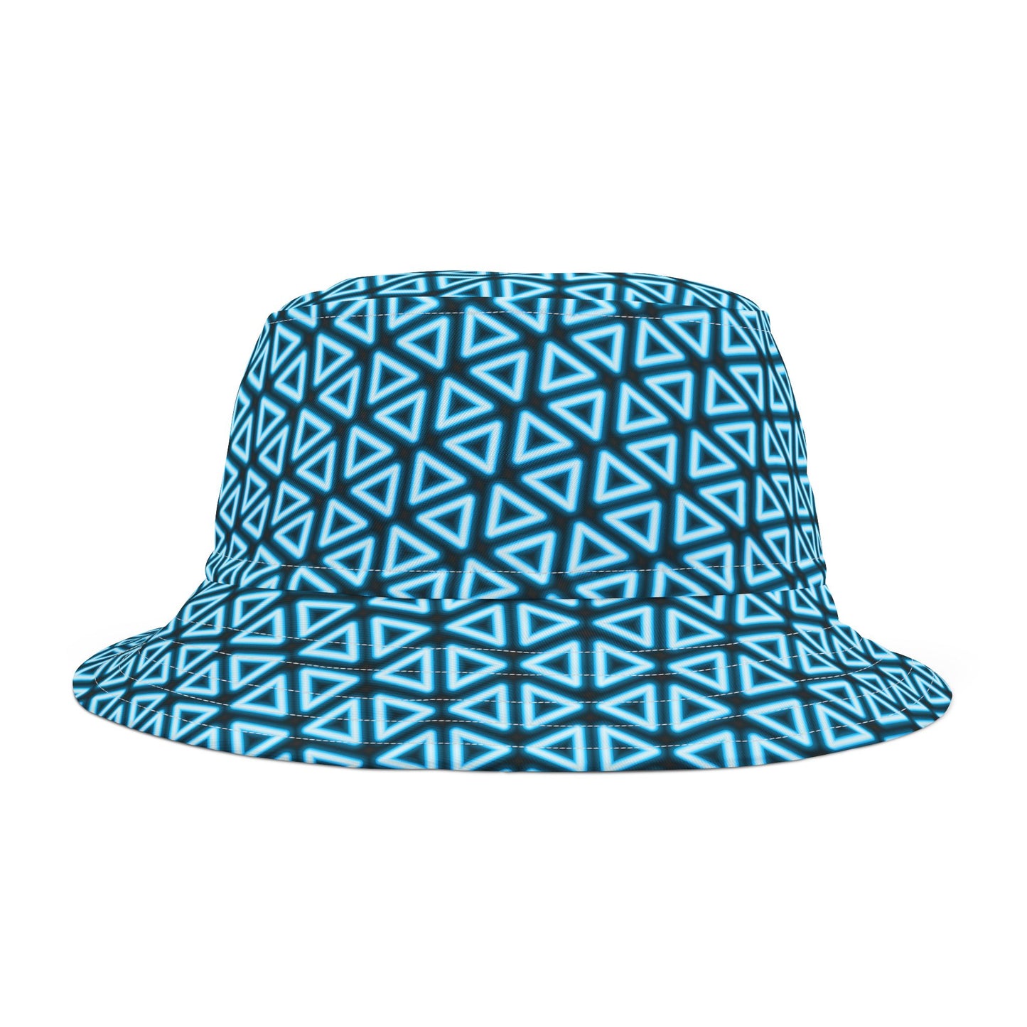 Neon Triangle Pattern–Bucket Hat (AOP)
