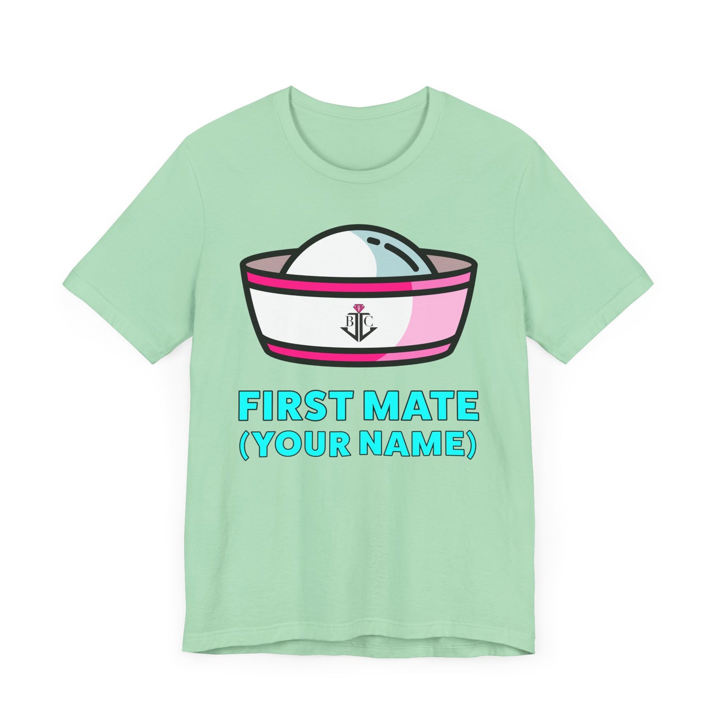 First Mate (Your Name) Custom–Unisex Lightweight Fashion Tee–EXPRESS DELIVERY*