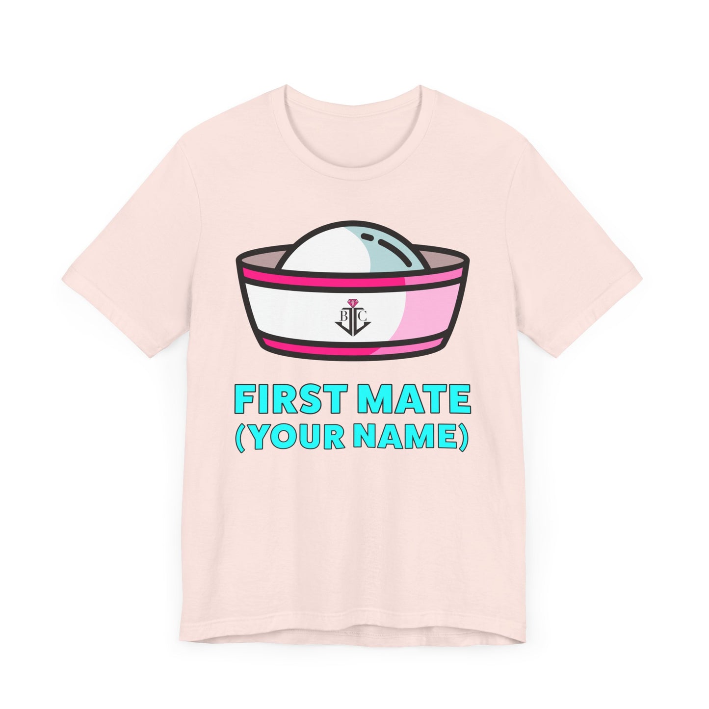 First Mate (Your Name) Custom–Unisex Lightweight Fashion Tee–EXPRESS DELIVERY*
