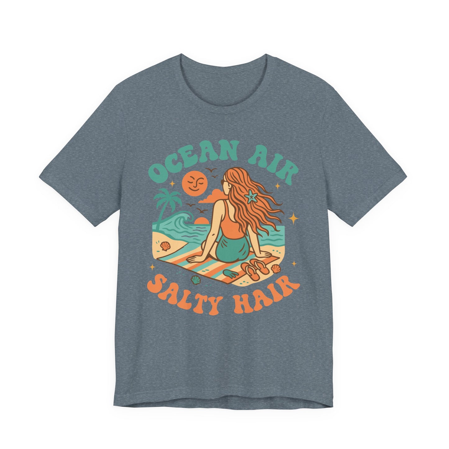 Ocean Air Salty Hair–Unisex Jersey Short Sleeve Tee–EXPRESS DELIVERY*
