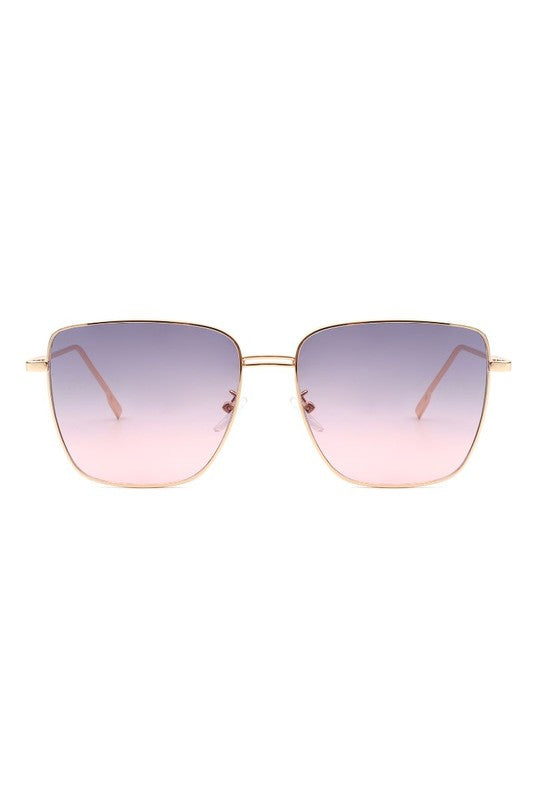 Square Metal Oversize Fashion Sunglasses
