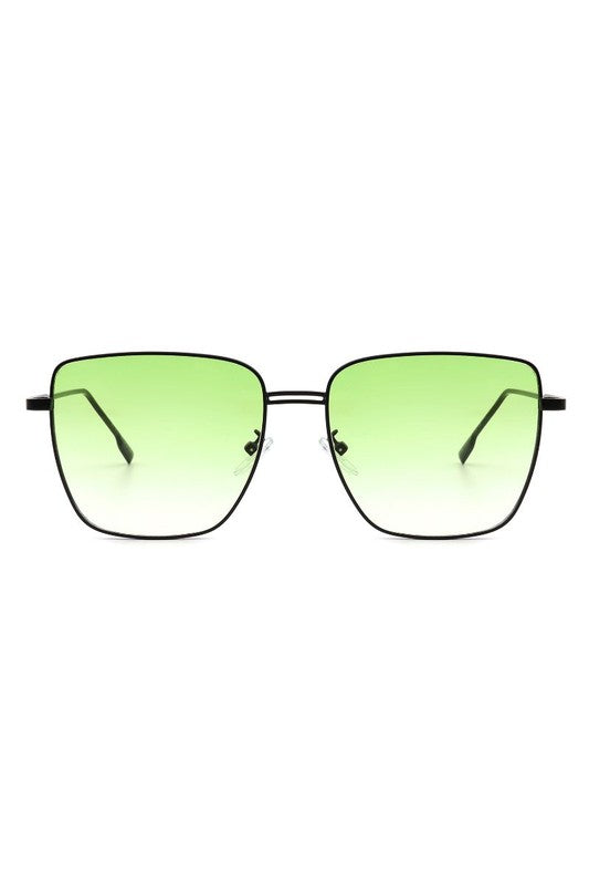 Square Metal Oversize Fashion Sunglasses