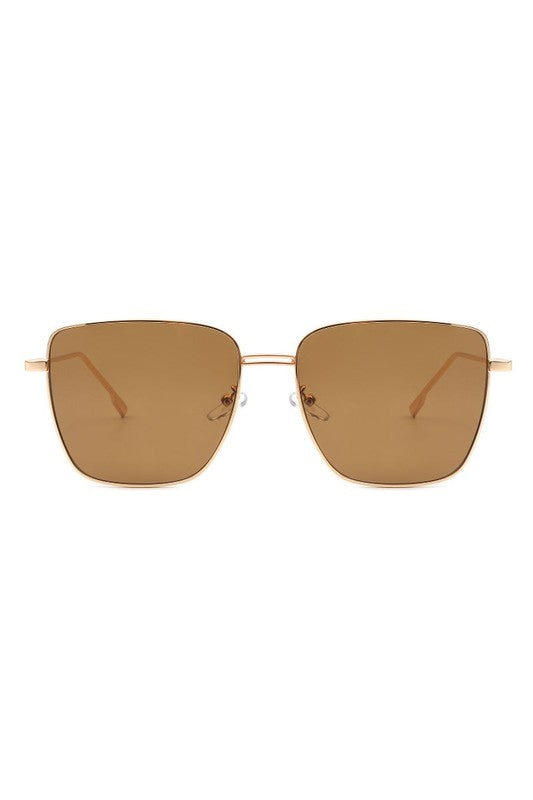 Square Metal Oversize Fashion Sunglasses