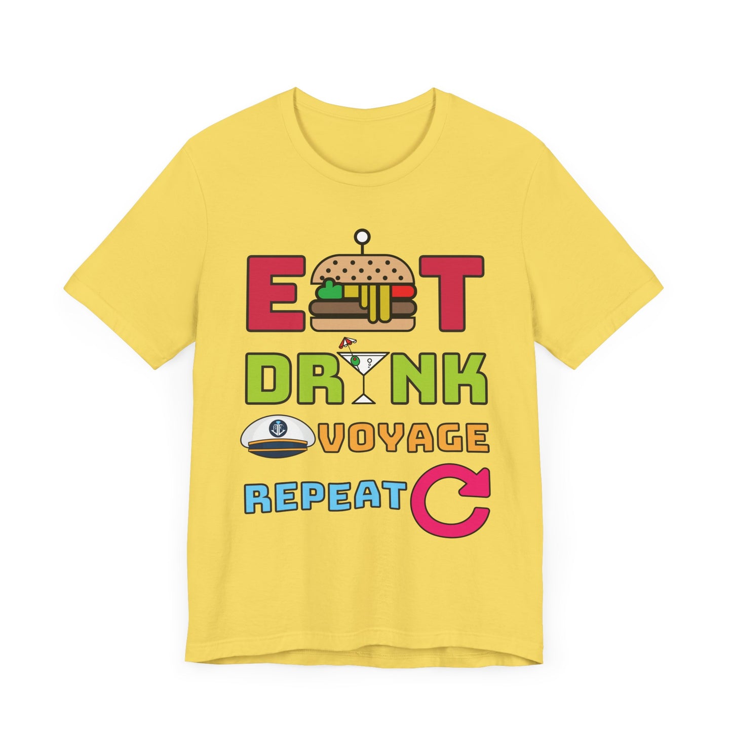 Eat Drink Voyage Repeat AR-Unisex Jersey Short Sleeve Tee–EXPRESS DELIVERY*