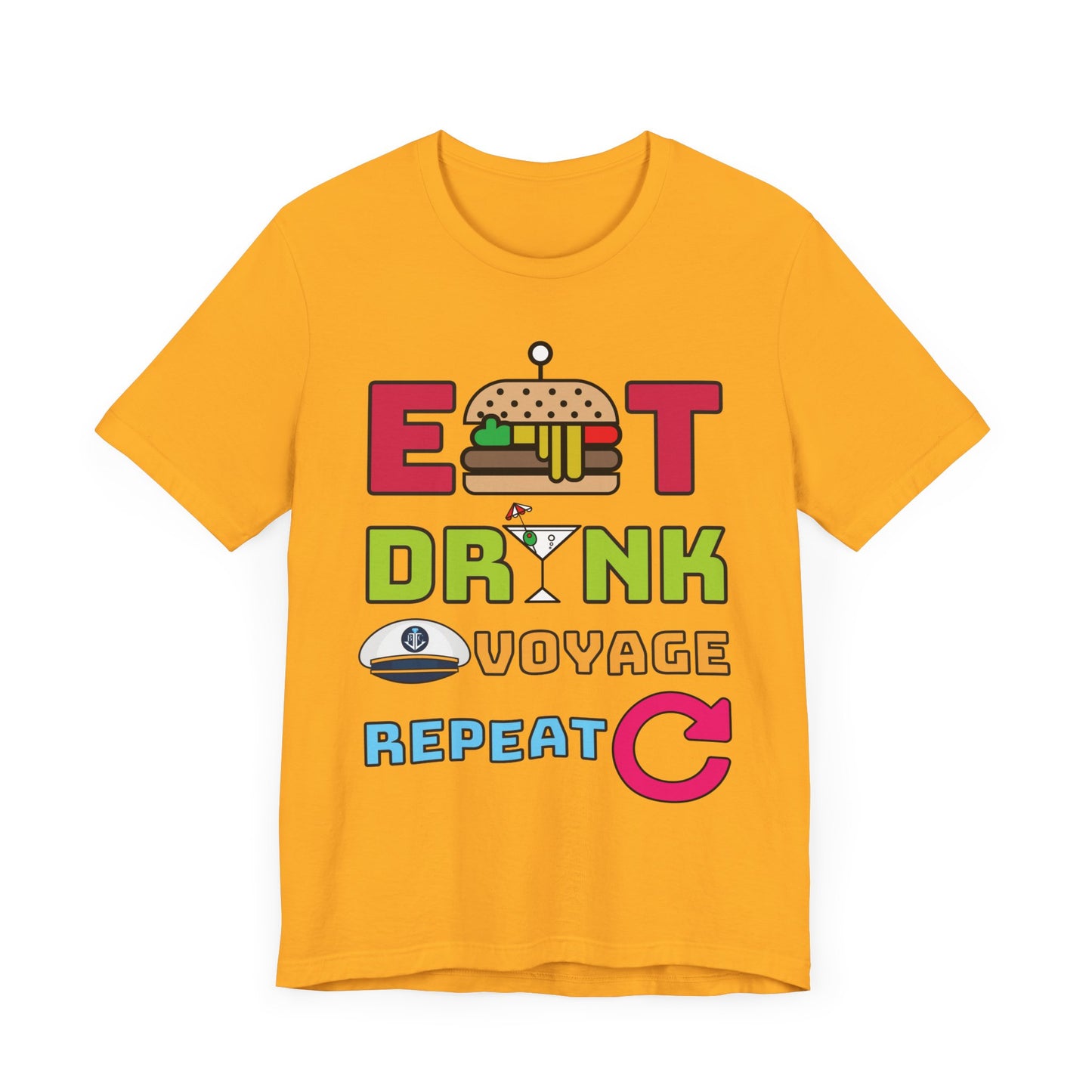 Eat Drink Voyage Repeat AR-Unisex Jersey Short Sleeve Tee–EXPRESS DELIVERY*