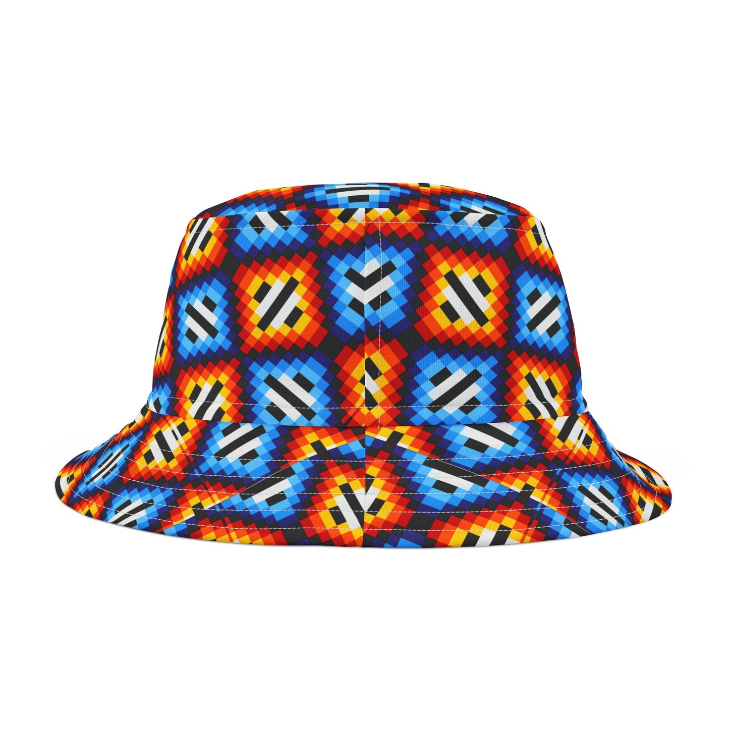 Orange & Blue Triangles–Bucket Hat (AOP)