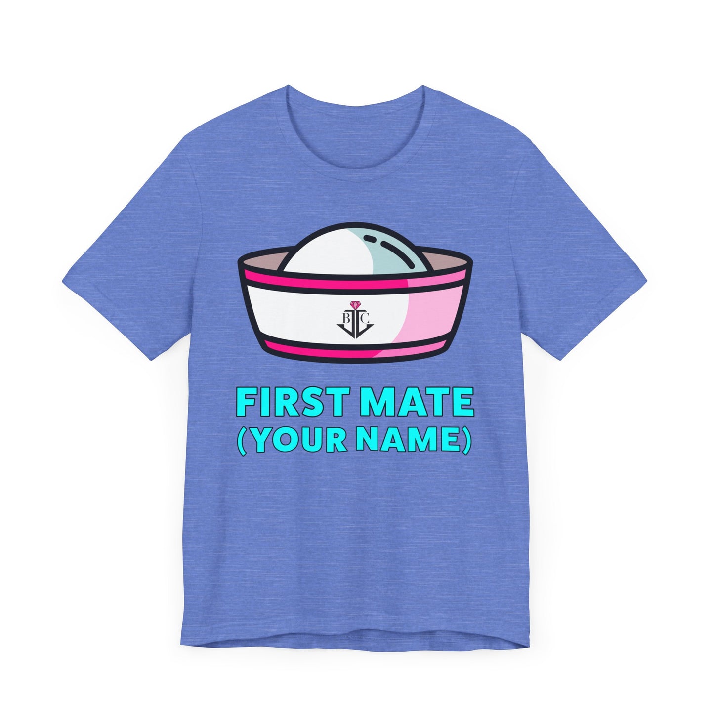First Mate (Your Name) Custom–Unisex Lightweight Fashion Tee–EXPRESS DELIVERY*