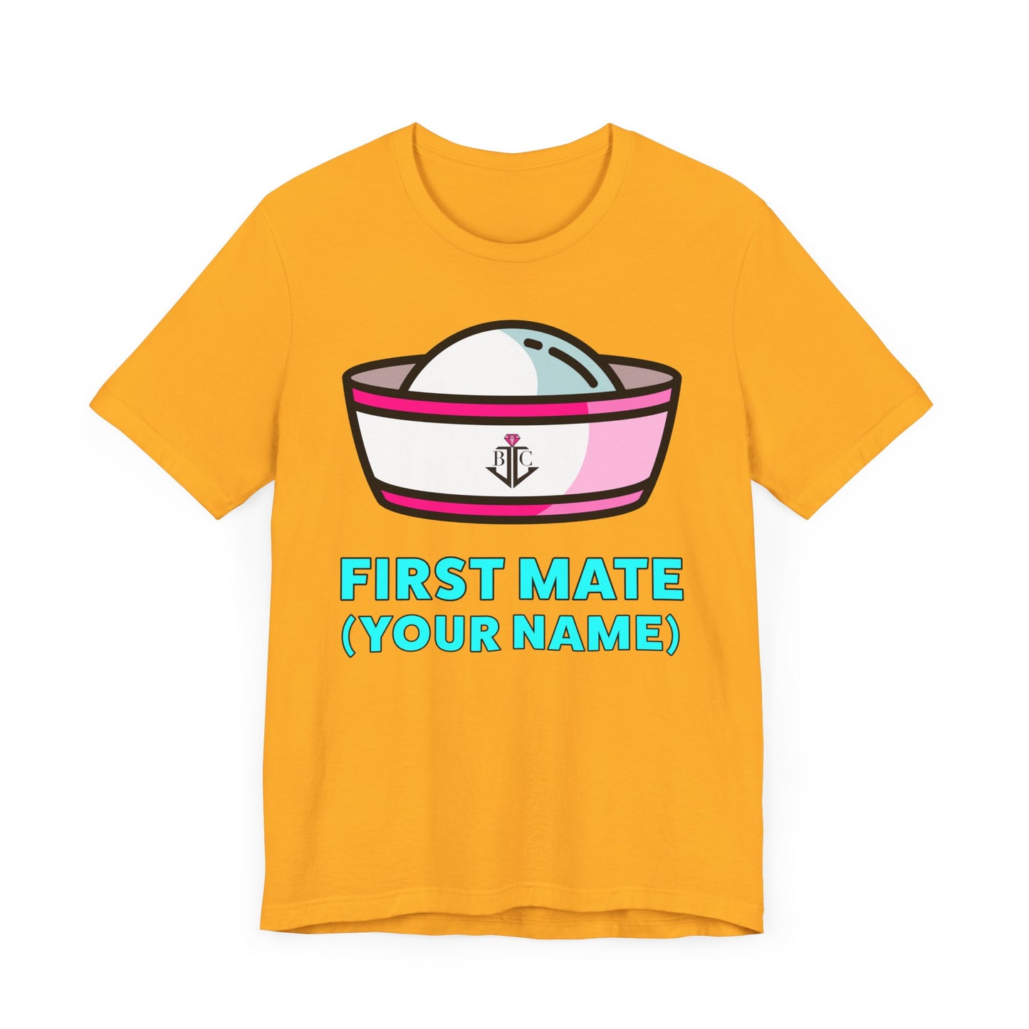 First Mate (Your Name) Custom–Unisex Lightweight Fashion Tee–EXPRESS DELIVERY*
