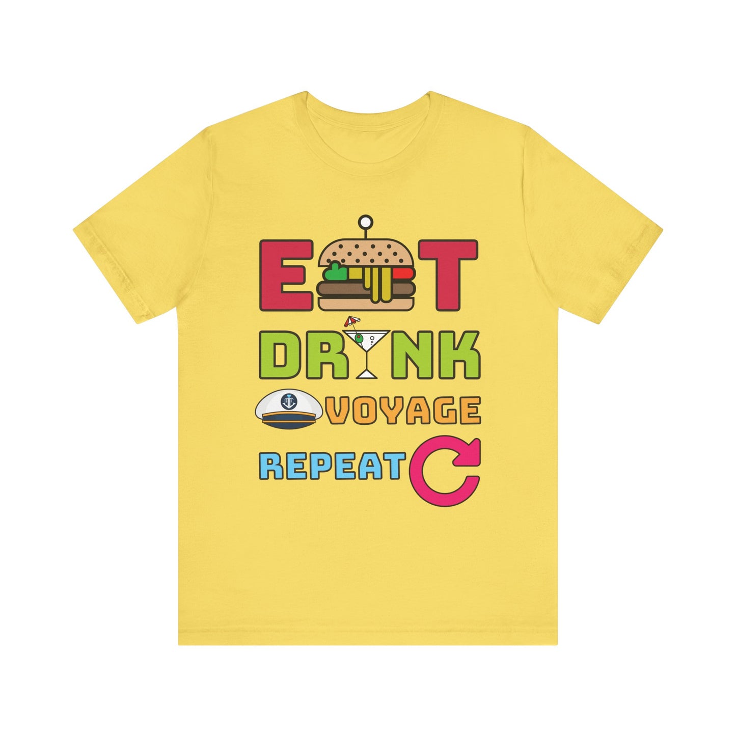 Eat Drink Voyage Repeat AR-Unisex Jersey Short Sleeve Tee–EXPRESS DELIVERY*