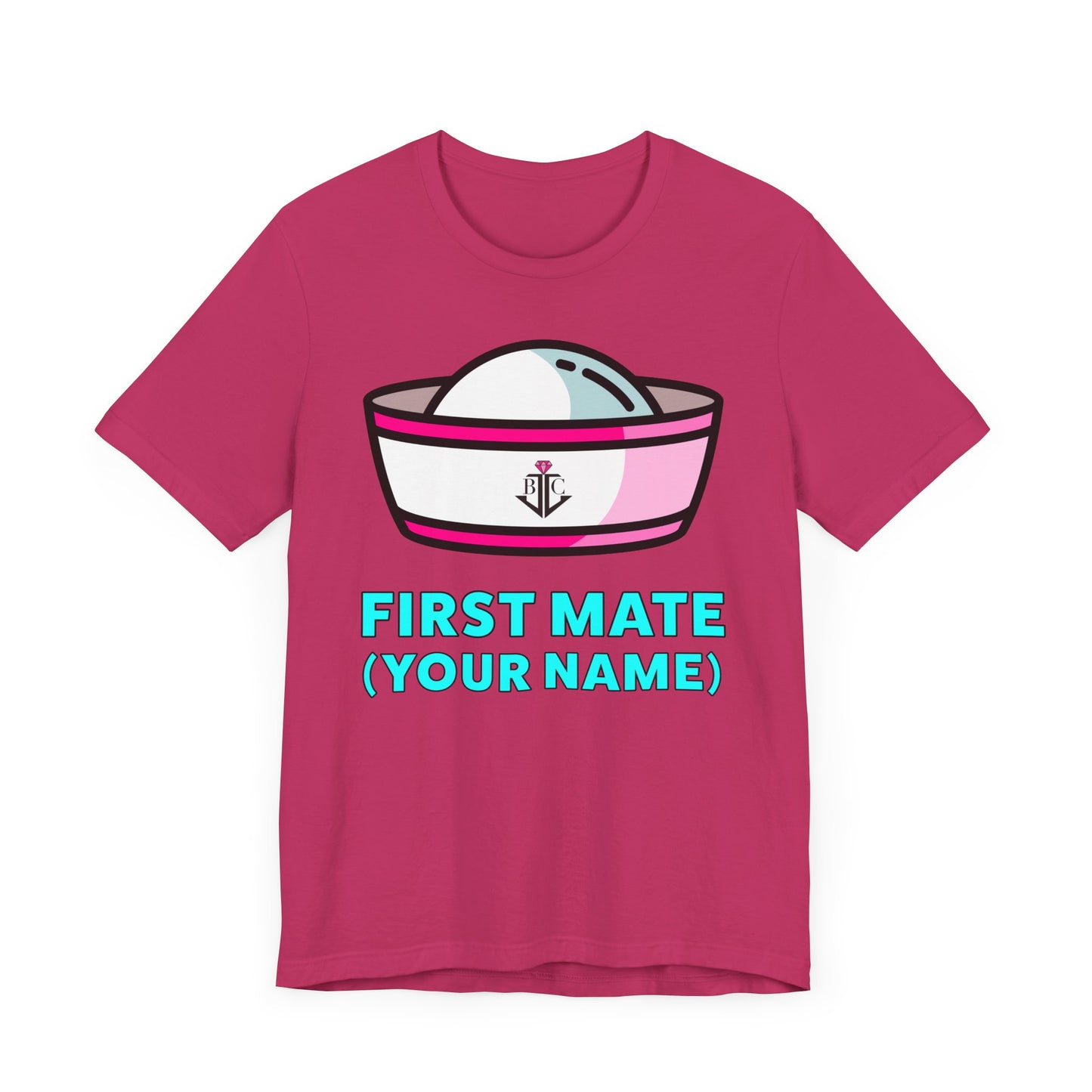 First Mate (Your Name) Custom–Unisex Lightweight Fashion Tee–EXPRESS DELIVERY*