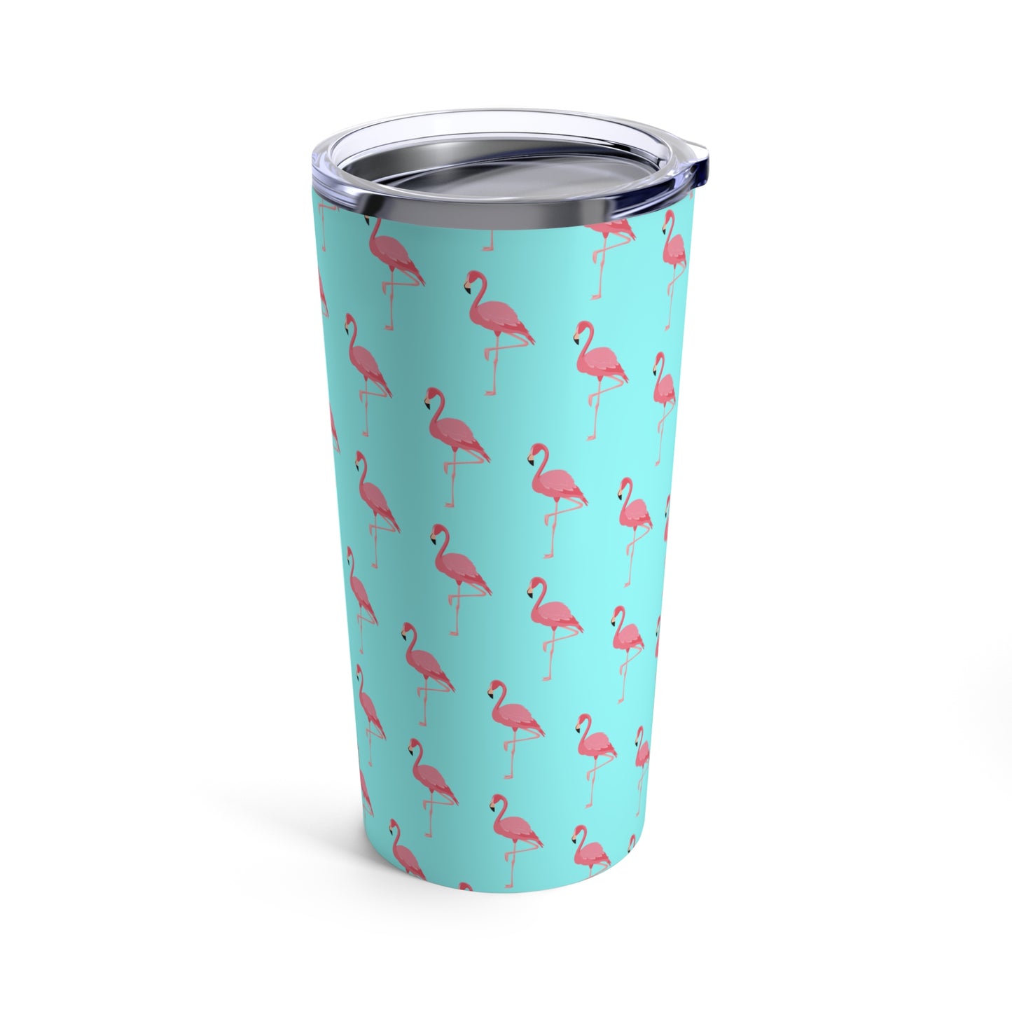 Pink Flamingos–Baby Blue-Bling Bling–Tumbler 20oz