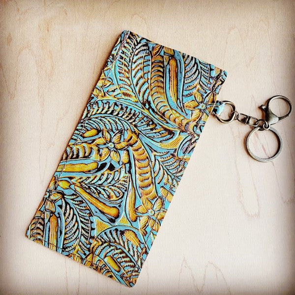 Leather Sunglasses Case Dallas Turquoise