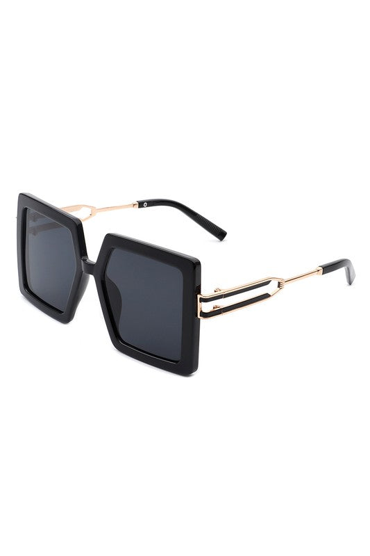Square Oversize Large Flat Top Fashion Sunglasses