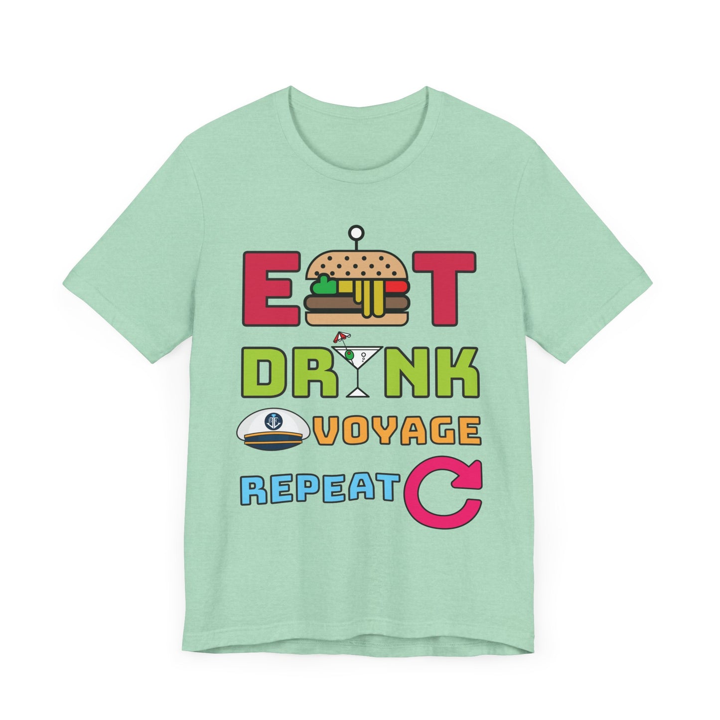 Eat Drink Voyage Repeat AR-Unisex Jersey Short Sleeve Tee–EXPRESS DELIVERY*