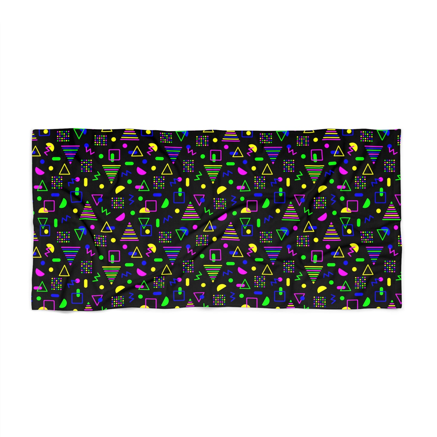 Neon Shapes–Beach Towel