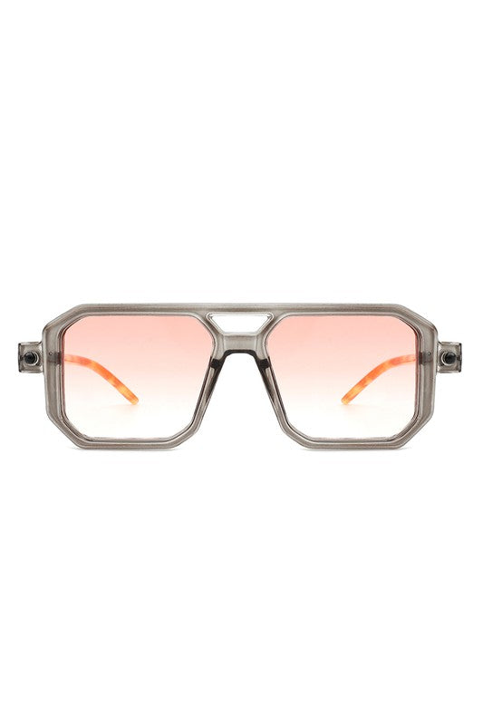 Retro Square Flat Top Brow-Bar Fashion Sunglasses