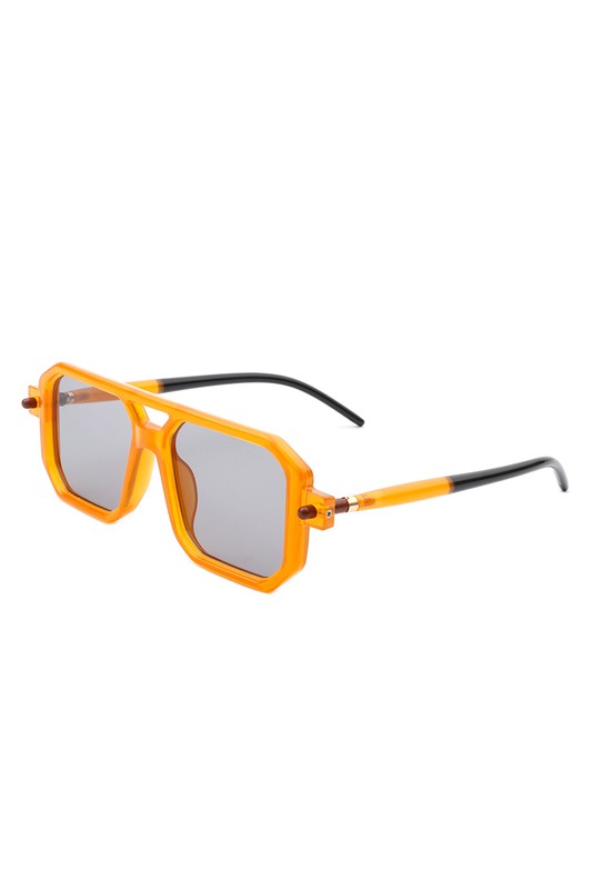 Retro Square Flat Top Brow-Bar Fashion Sunglasses