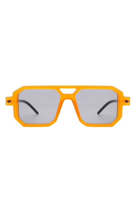 Retro Square Flat Top Brow-Bar Fashion Sunglasses
