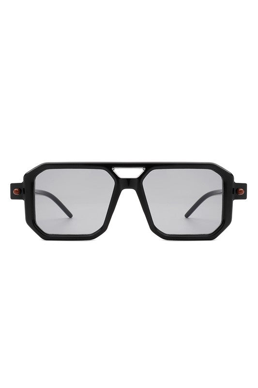 Retro Square Flat Top Brow-Bar Fashion Sunglasses