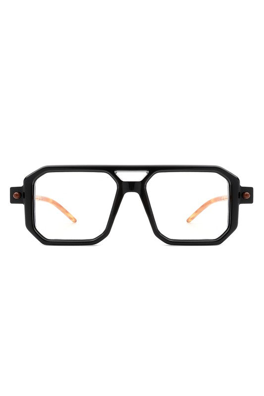 Retro Square Flat Top Brow-Bar Fashion Sunglasses