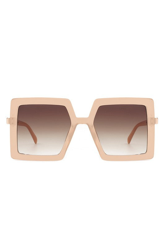 Square Oversize Flat Top Fashion Women Sunglasses