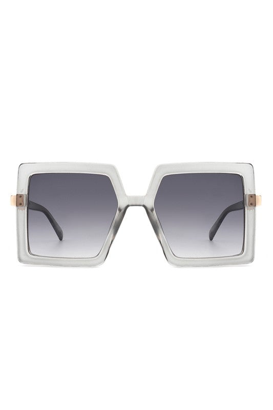 Square Oversize Flat Top Fashion Women Sunglasses