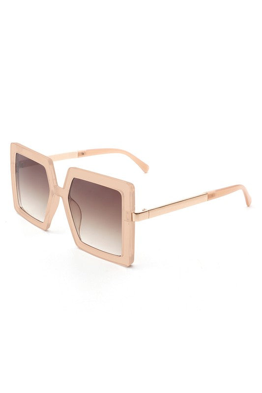 Square Oversize Flat Top Fashion Women Sunglasses