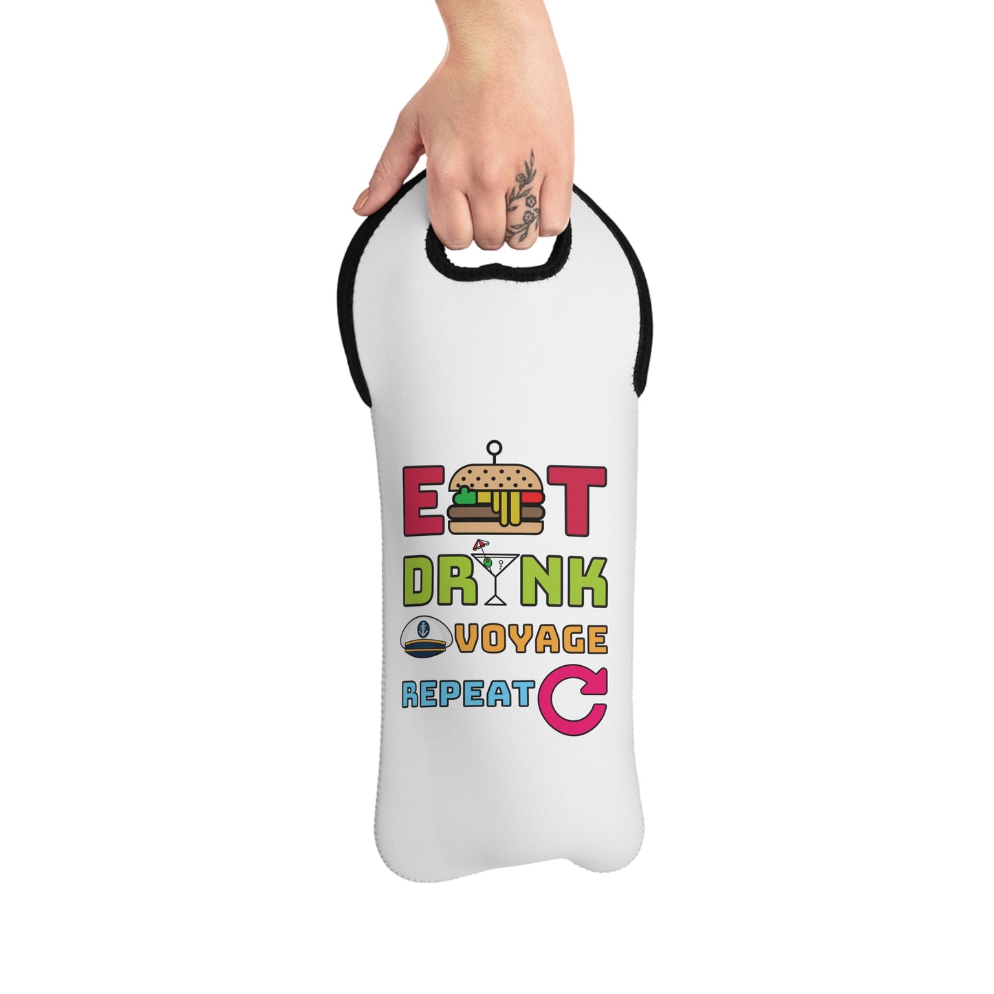 Eat Drink Voyage Repeat–Wine Tote Bag