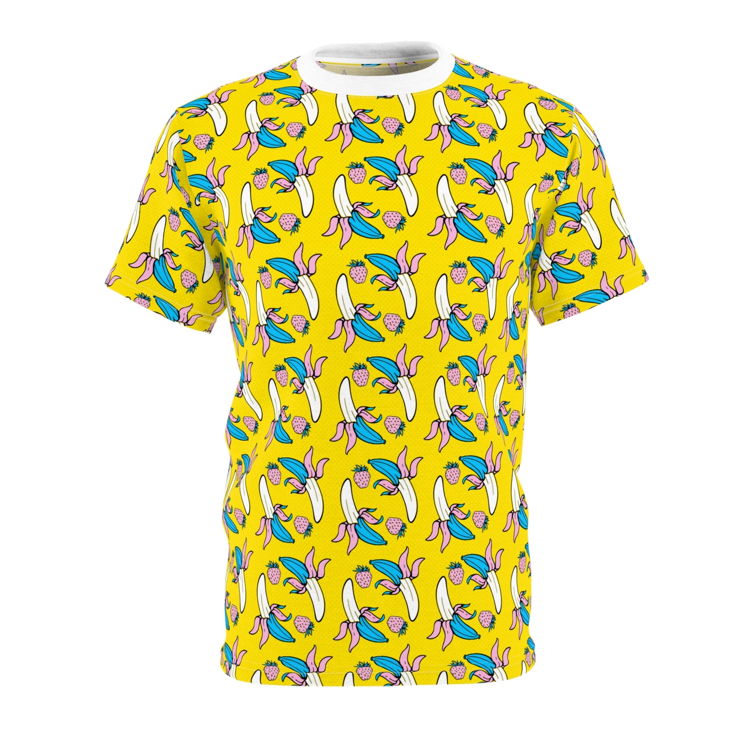Banana & Strawberry Delight All-Over Print-Unisex Cut & Sew Tee (AOP)