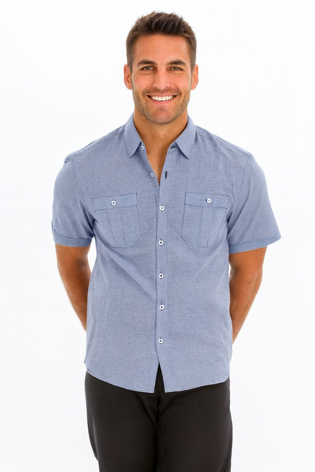 Mens Short Sleeve Button Down Shirt