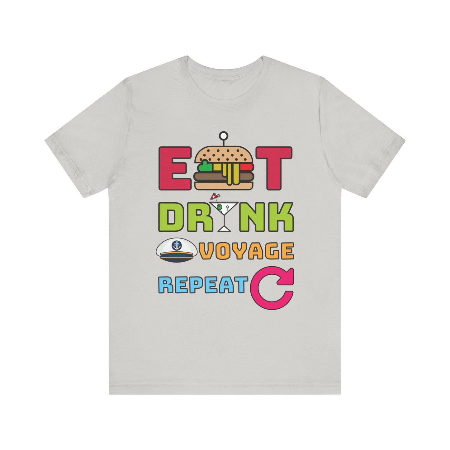 Eat Drink Voyage Repeat AR-Unisex Jersey Short Sleeve Tee–EXPRESS DELIVERY*