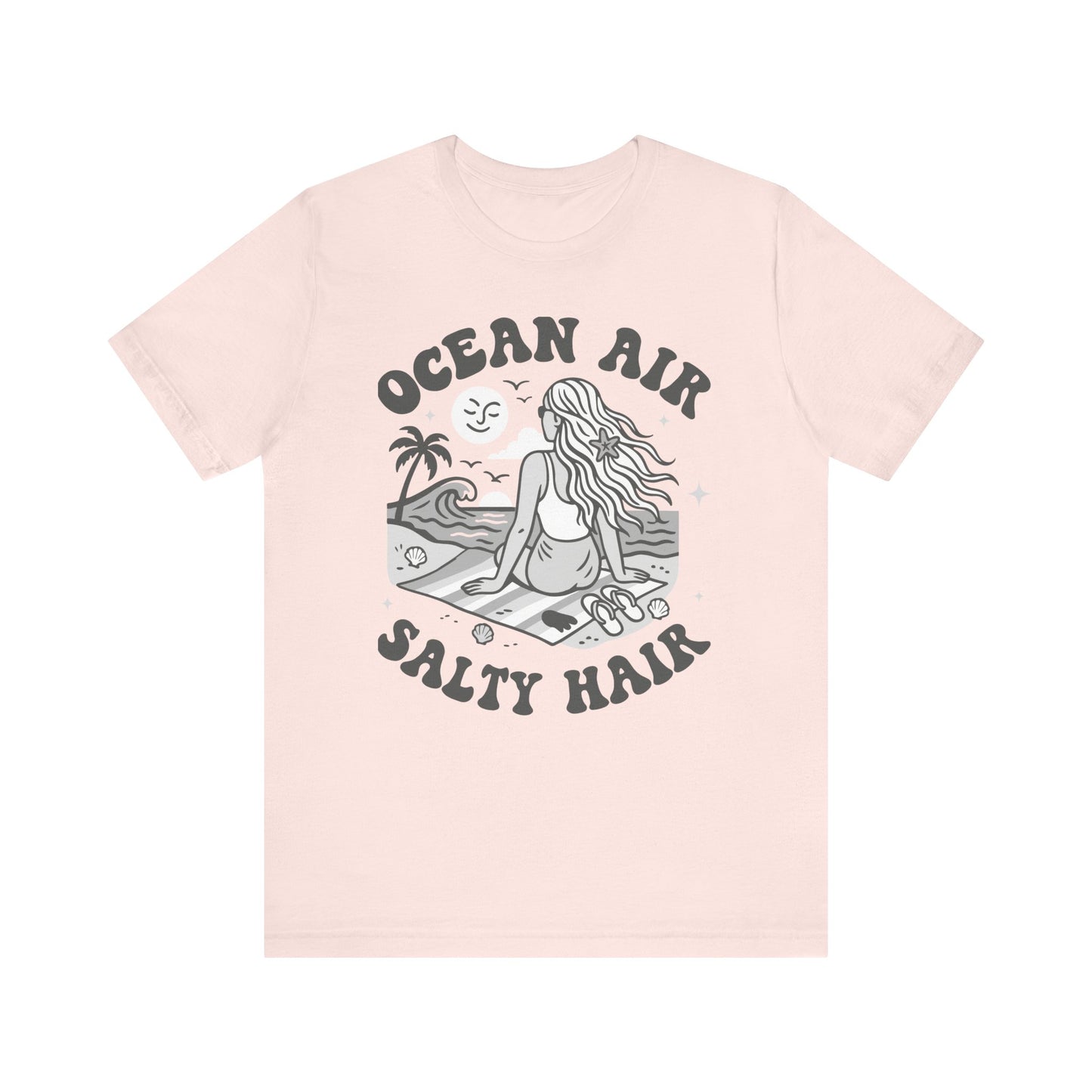 Ocean Air Salty Hair White–Unisex Jersey Short Sleeve Tee–EXPRESS DELIVERY*
