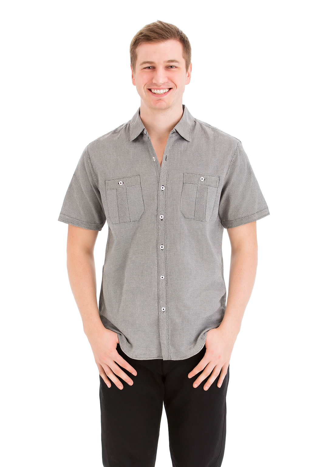 Mens Short Sleeve Button Down Shirt